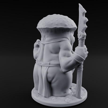 Fists Up Grumpy Myconid Brawler C Miniature for Dungeons and Dragons, Pathfinder or other TTRPGs