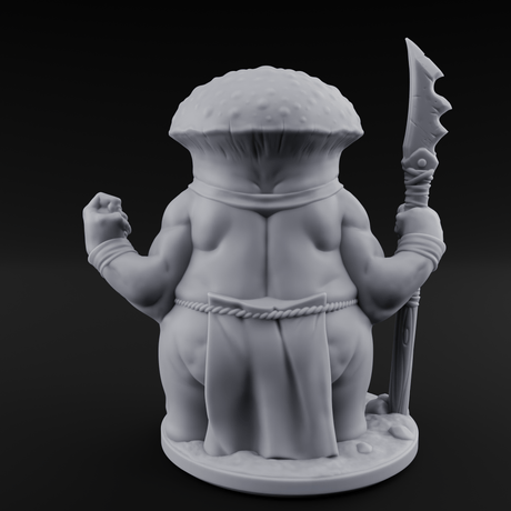 Fists Up Grumpy Myconid Brawler C Miniature for Dungeons and Dragons, Pathfinder or other TTRPGs