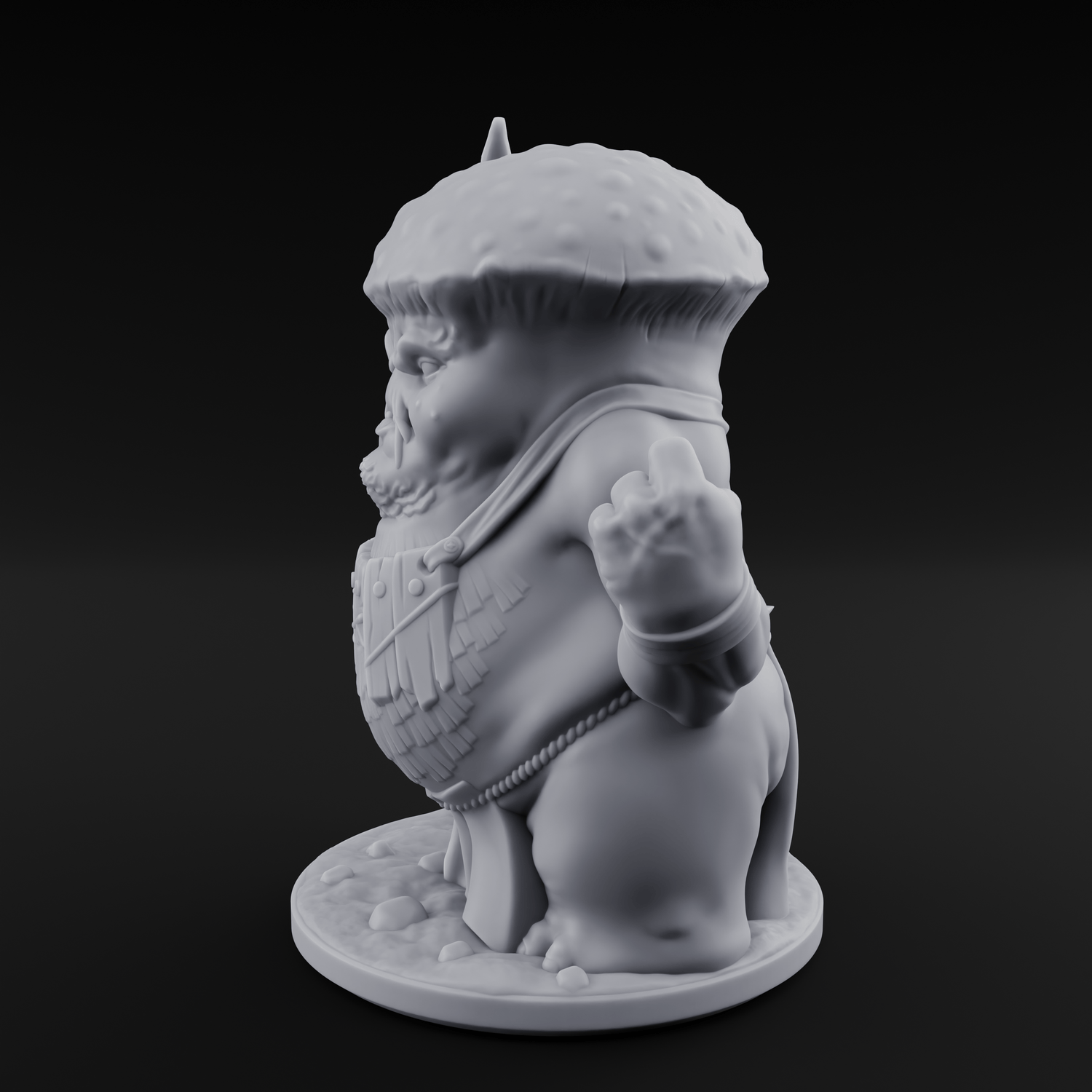 Fists Up Grumpy Myconid Brawler C Miniature for Dungeons and Dragons, Pathfinder or other TTRPGs