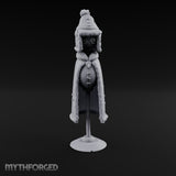 Fur-Trimmed Button-Eyed Clothing Mannequin Miniature for Dungeons and Dragons, Pathfinder or other TTRPGs