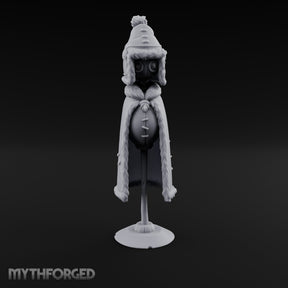 Fur-Trimmed Button-Eyed Clothing Mannequin Miniature for Dungeons and Dragons, Pathfinder or other TTRPGs