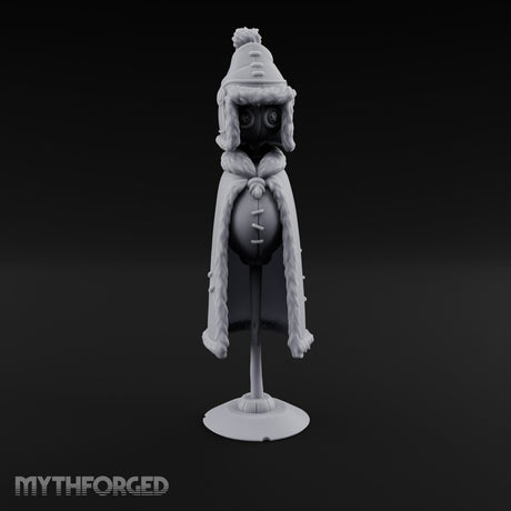 Fur-Trimmed Button-Eyed Clothing Mannequin Miniature for Dungeons and Dragons, Pathfinder or other TTRPGs