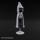Fur-Trimmed Button-Eyed Clothing Mannequin Miniature for Dungeons and Dragons, Pathfinder or other TTRPGs