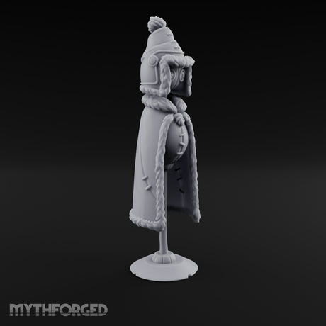 Fur-Trimmed Button-Eyed Clothing Mannequin Miniature for Dungeons and Dragons, Pathfinder or other TTRPGs