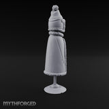 Fur-Trimmed Button-Eyed Clothing Mannequin Miniature for Dungeons and Dragons, Pathfinder or other TTRPGs