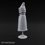 Fur-Trimmed Button-Eyed Clothing Mannequin Miniature for Dungeons and Dragons, Pathfinder or other TTRPGs