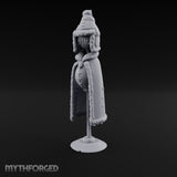 Fur-Trimmed Button-Eyed Clothing Mannequin Miniature for Dungeons and Dragons, Pathfinder or other TTRPGs