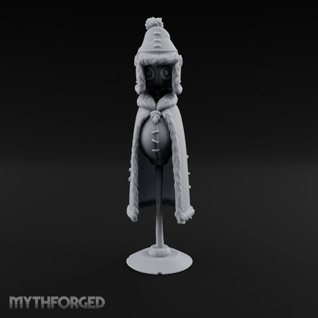 Fur-Trimmed Button-Eyed Clothing Mannequin Miniature for Dungeons and Dragons, Pathfinder or other TTRPGs
