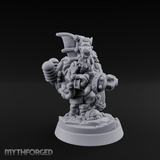 Arms Raised Bellowing Dwarf Artificer Miniature for Dungeons and Dragons, Pathfinder or other TTRPGs