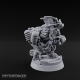 Arms Raised Bellowing Dwarf Artificer Miniature for Dungeons and Dragons, Pathfinder or other TTRPGs