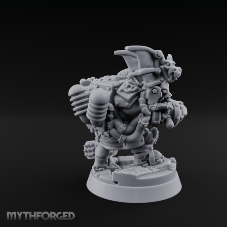 Arms Raised Bellowing Dwarf Artificer Miniature for Dungeons and Dragons, Pathfinder or other TTRPGs
