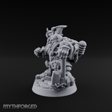 Arms Raised Bellowing Dwarf Artificer Miniature for Dungeons and Dragons, Pathfinder or other TTRPGs