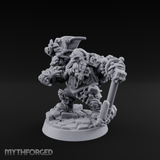 Arms Raised Bellowing Dwarf Artificer Miniature for Dungeons and Dragons, Pathfinder or other TTRPGs