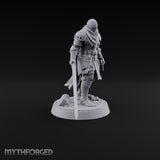 Standing His Ground Human Warrior Miniature for Dungeons and Dragons, Pathfinder or other TTRPGs