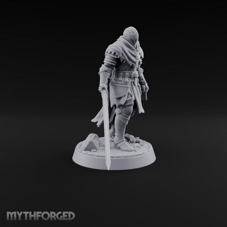 Standing His Ground Human Warrior Miniature for Dungeons and Dragons, Pathfinder or other TTRPGs