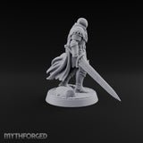 Standing His Ground Human Warrior Miniature for Dungeons and Dragons, Pathfinder or other TTRPGs