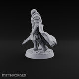 Standing His Ground Human Warrior Miniature for Dungeons and Dragons, Pathfinder or other TTRPGs