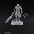 Standing His Ground Human Warrior Miniature for Dungeons and Dragons, Pathfinder or other TTRPGs