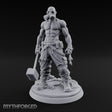 Gas Masked Hammer Dragging Human Brute Miniature for Dungeons and Dragons, Pathfinder or other TTRPGs