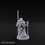 Gas Masked Punt Gun Toting Human Priest Miniature for Dungeons and Dragons, Pathfinder or other TTRPGs