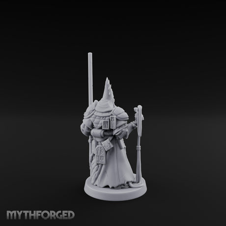 Gas Masked Punt Gun Toting Human Priest Miniature for Dungeons and Dragons, Pathfinder or other TTRPGs
