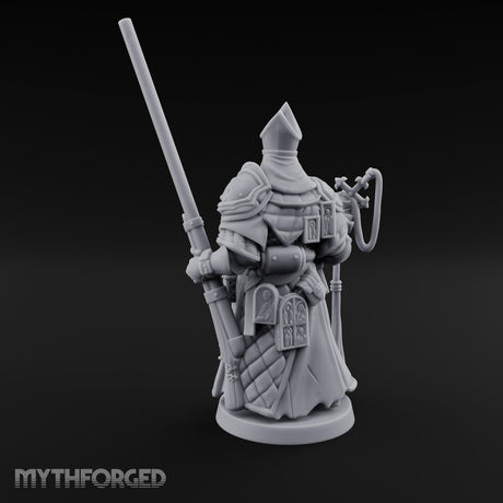 Gas Masked Punt Gun Toting Human Priest Miniature for Dungeons and Dragons, Pathfinder or other TTRPGs