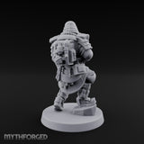 Gas Masked Rifle Advancing Human Shogunate Engineer Miniature for Dungeons and Dragons, Pathfinder or other TTRPGs