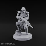 Gas Masked Rifle Advancing Human Shogunate Engineer Miniature for Dungeons and Dragons, Pathfinder or other TTRPGs