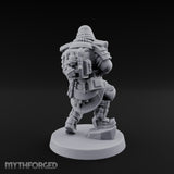 Gas Masked Rifle Advancing Human Shogunate Engineer Miniature for Dungeons and Dragons, Pathfinder or other TTRPGs