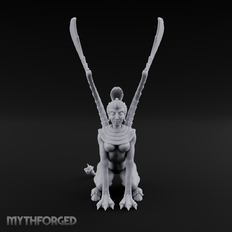 Talons Raised High Sphinx Miniature for Dungeons and Dragons, Pathfinder or other TTRPGs