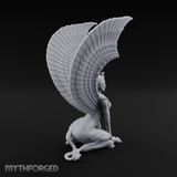 Talons Raised High Sphinx Miniature for Dungeons and Dragons, Pathfinder or other TTRPGs