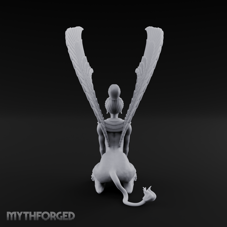 Talons Raised High Sphinx Miniature for Dungeons and Dragons, Pathfinder or other TTRPGs