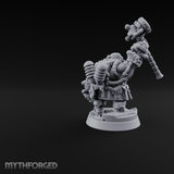 Hammer Held High Dwarf Warlord Miniature for Dungeons and Dragons, Pathfinder or other TTRPGs