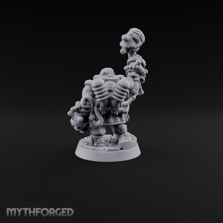 Hammer Held High Dwarf Warlord Miniature for Dungeons and Dragons, Pathfinder or other TTRPGs