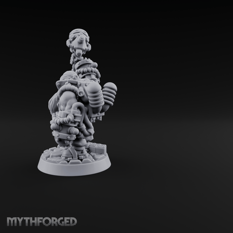 Hammer Held High Dwarf Warlord Miniature for Dungeons and Dragons, Pathfinder or other TTRPGs