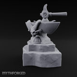 Horns Hold the Hammer Still Stone Skull Anvil with Hammer