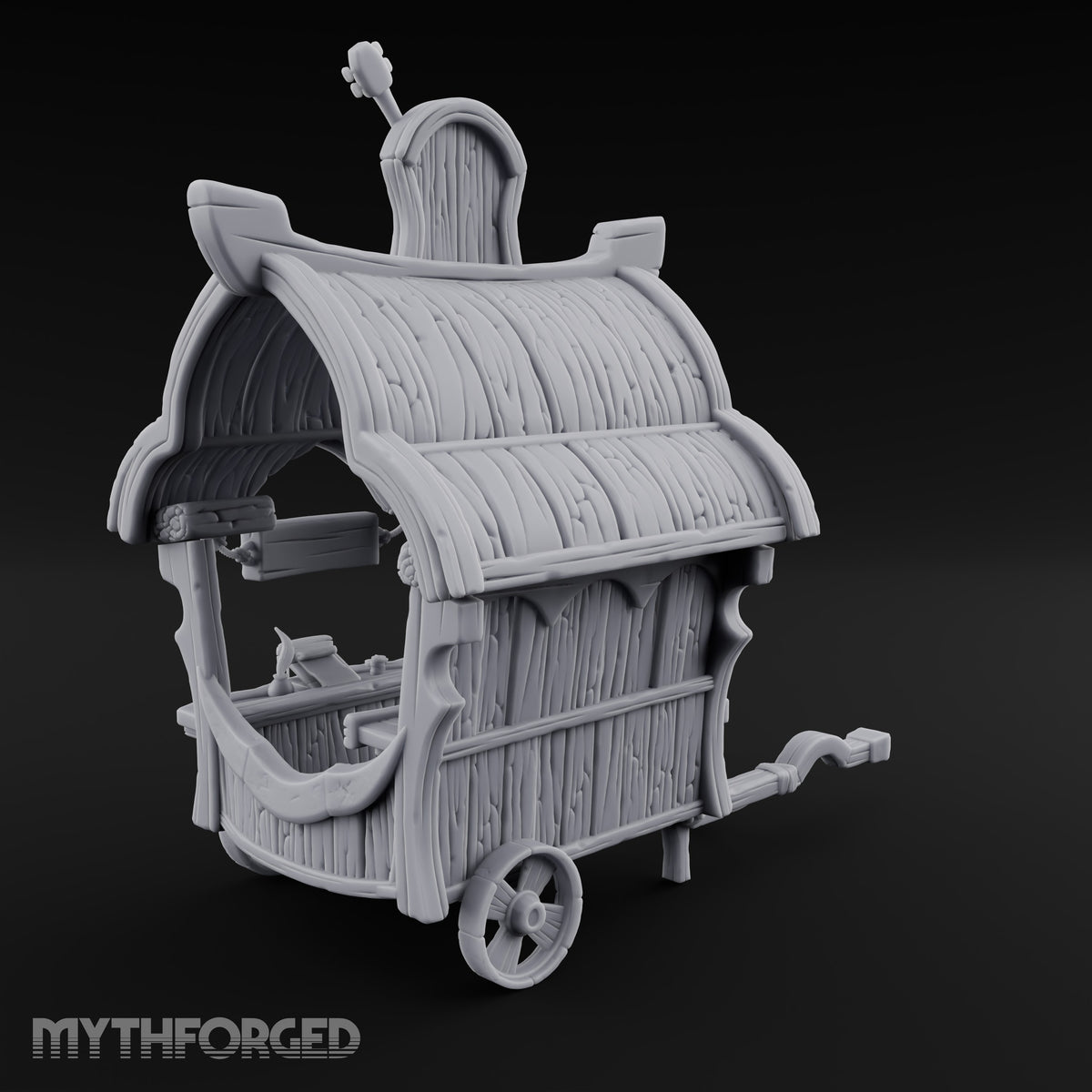 Bard's Shop Rolls Into Town Musician Vendor Cart