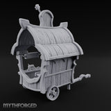 Bard's Shop Rolls Into Town Musician Vendor Cart