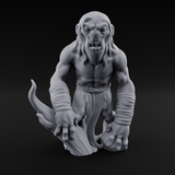 Rock Lobbing Ghoul Creepers Miniature for Dungeons and Dragons, Pathfinder or other TTRPGs