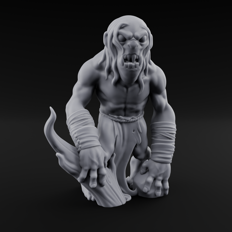 Rock Lobbing Ghoul Creeper A Miniature for Dungeons and Dragons, Pathfinder or other TTRPGs