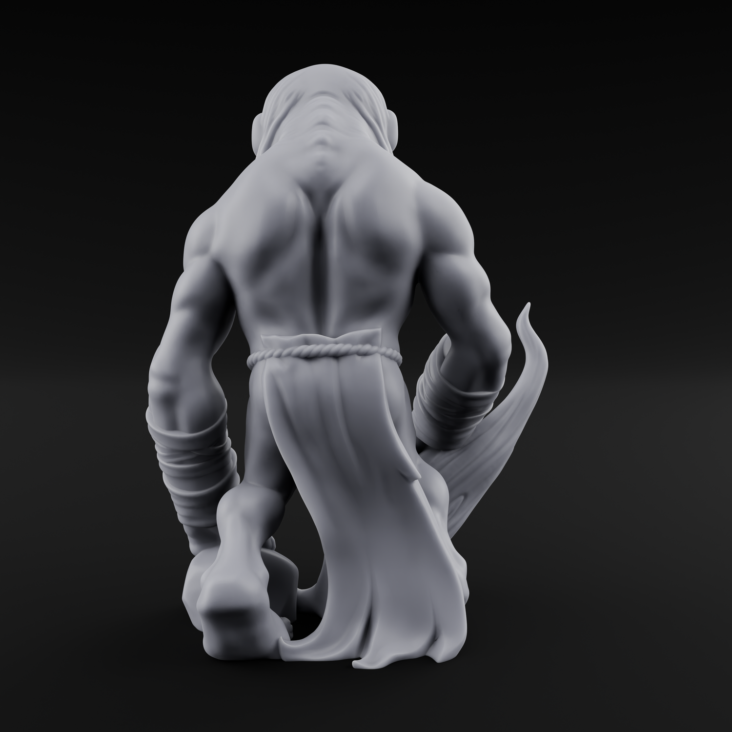 Rock Lobbing Ghoul Creeper A Miniature for Dungeons and Dragons, Pathfinder or other TTRPGs