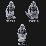 Rock Lobbing Ghoul Creepers Miniature for Dungeons and Dragons, Pathfinder or other TTRPGs