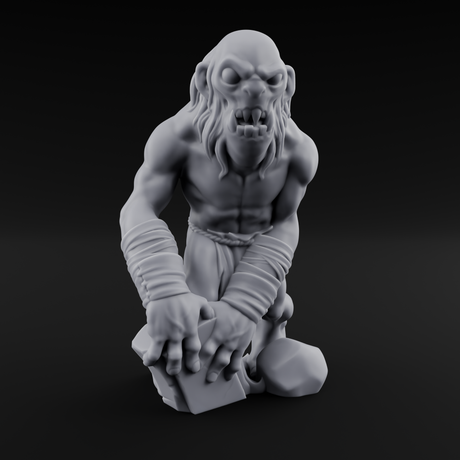 Rock Lobbing Ghoul Creepers Miniature for Dungeons and Dragons, Pathfinder or other TTRPGs