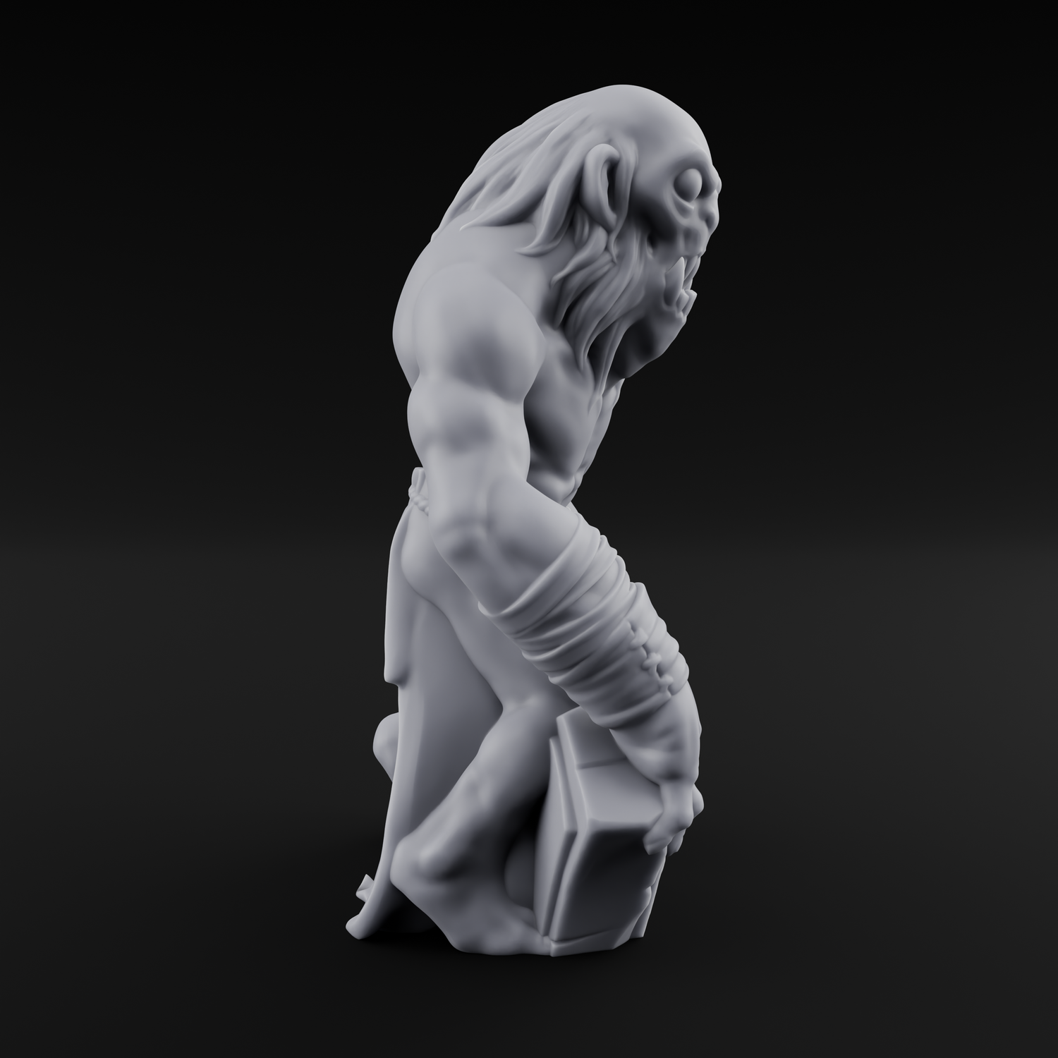 Rock Lobbing Ghoul Creepers Miniature for Dungeons and Dragons, Pathfinder or other TTRPGs