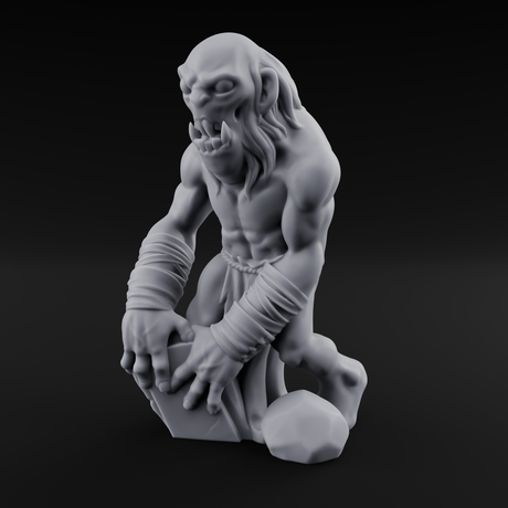 Rock Lobbing Ghoul Creepers Miniature for Dungeons and Dragons, Pathfinder or other TTRPGs