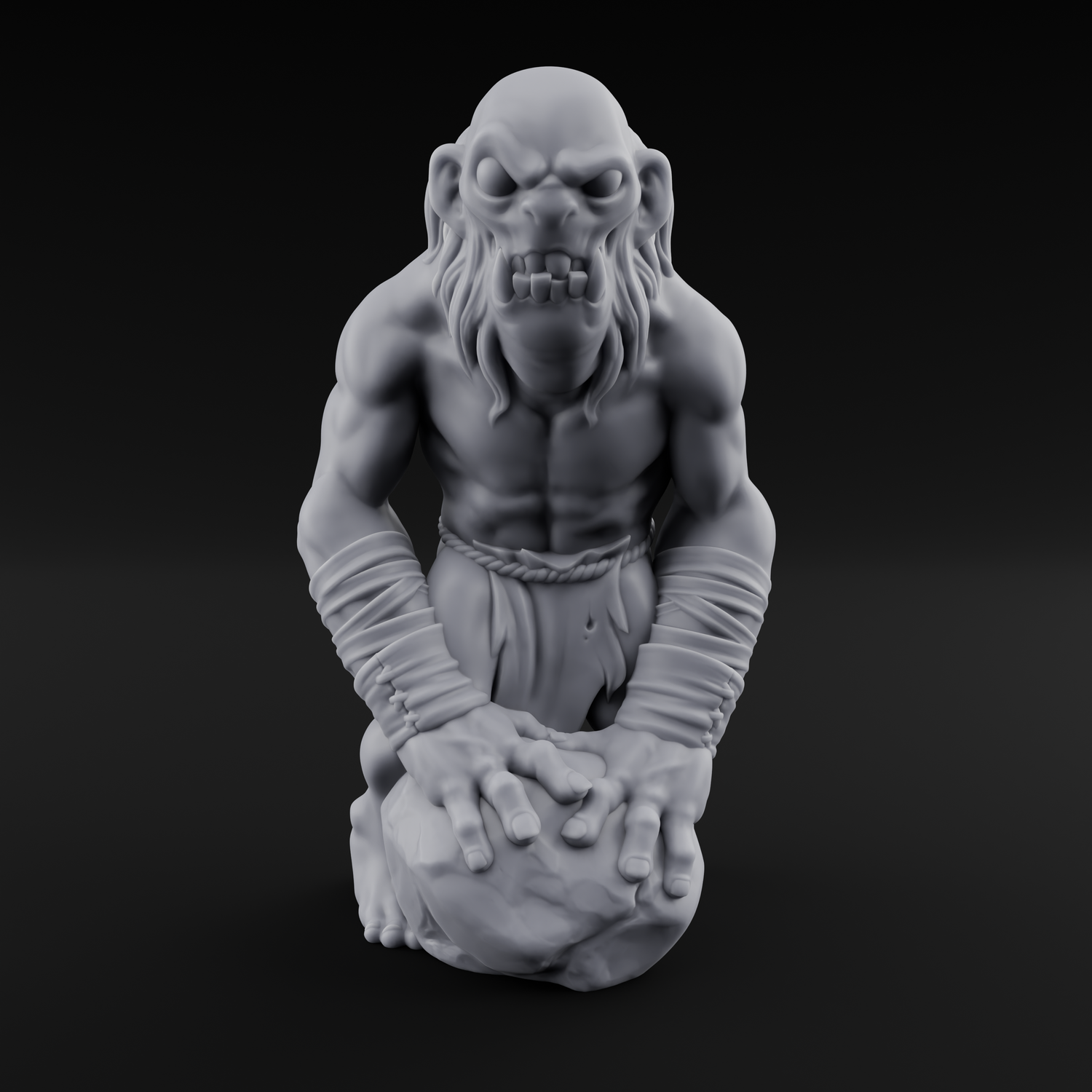 Rock Lobbing Ghoul Creeper C Miniature for Dungeons and Dragons, Pathfinder or other TTRPGs