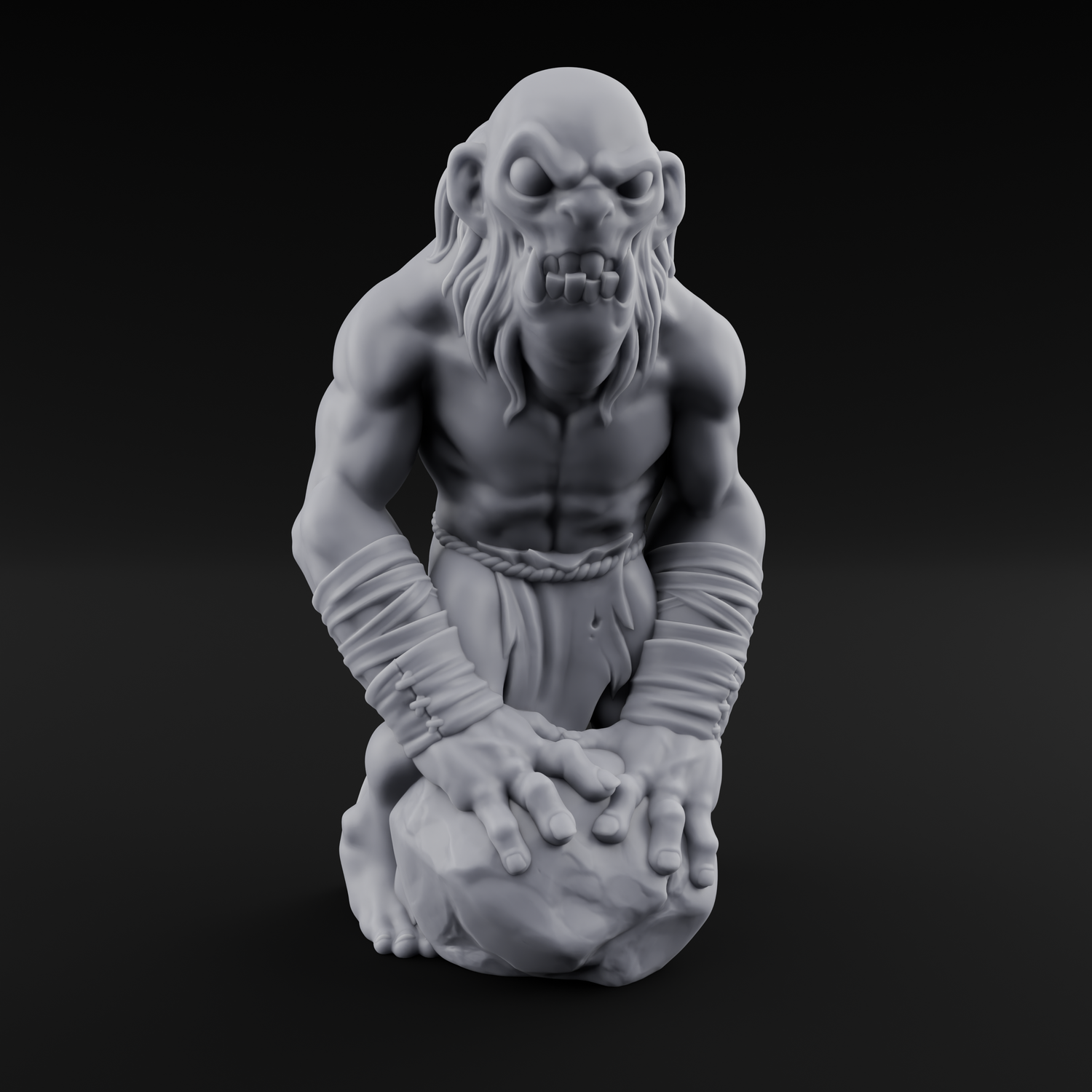 Rock Lobbing Ghoul Creeper C Miniature for Dungeons and Dragons, Pathfinder or other TTRPGs