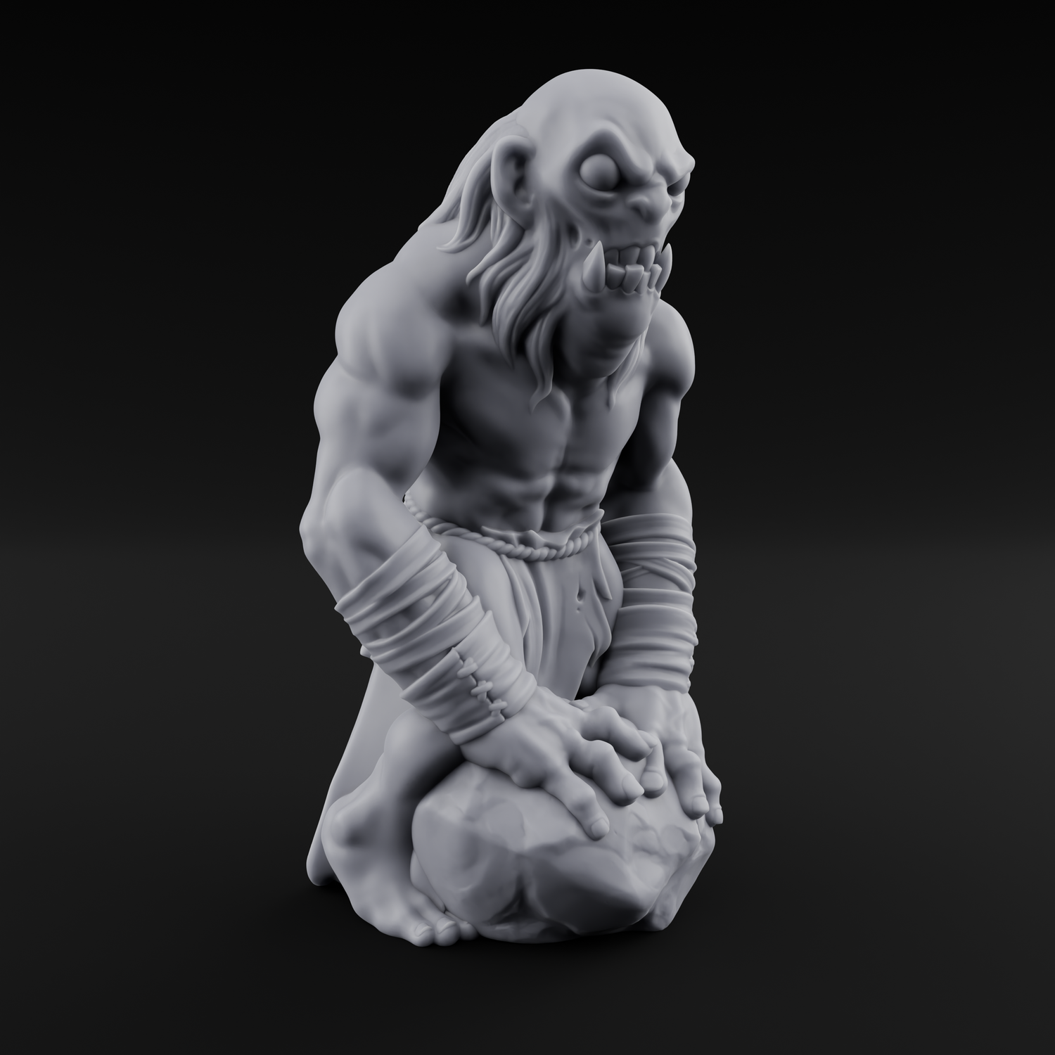 Rock Lobbing Ghoul Creeper C Miniature for Dungeons and Dragons, Pathfinder or other TTRPGs