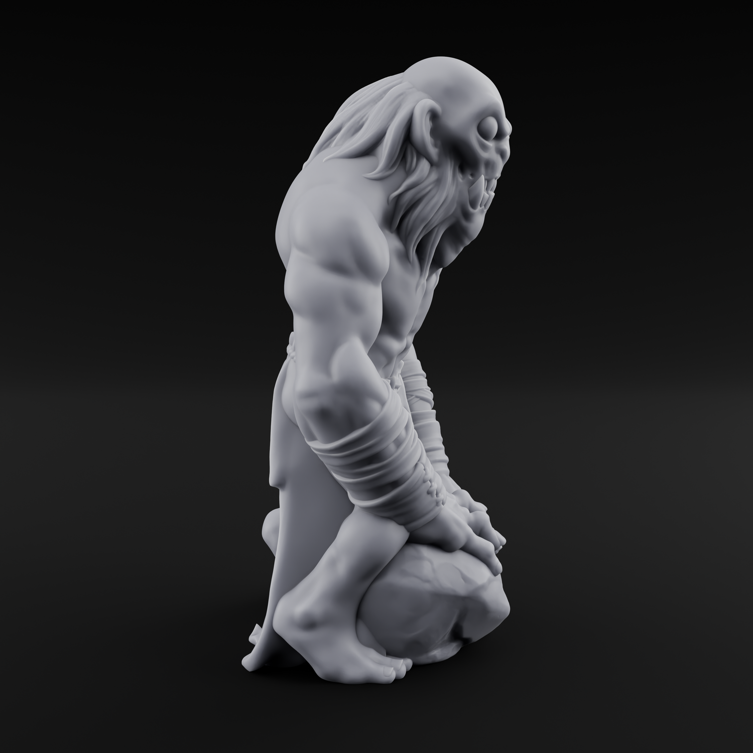 Rock Lobbing Ghoul Creeper C Miniature for Dungeons and Dragons, Pathfinder or other TTRPGs