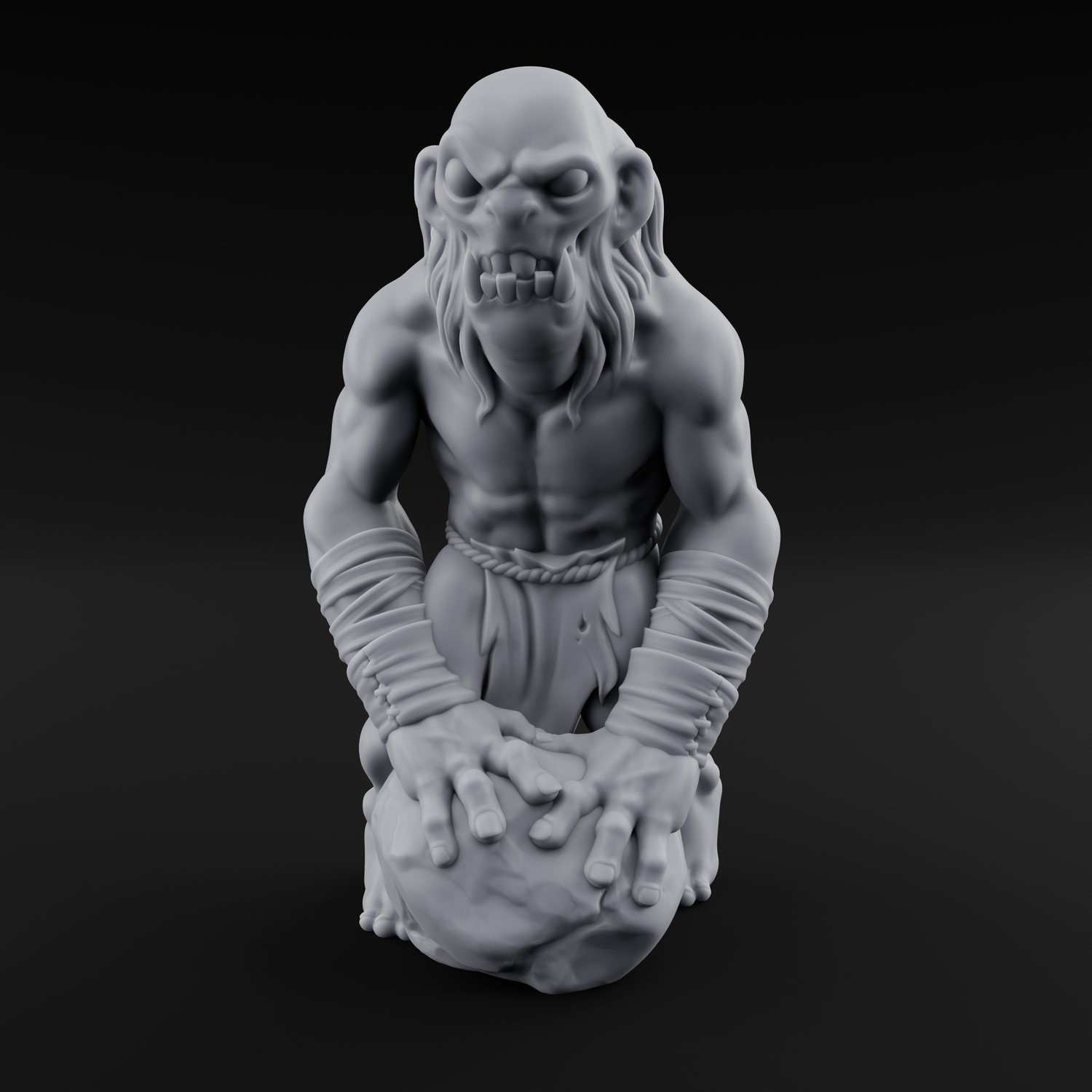 Rock Lobbing Ghoul Creepers Miniature for Dungeons and Dragons, Pathfinder or other TTRPGs